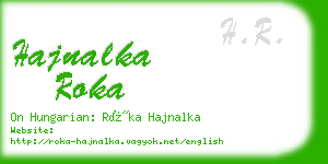 hajnalka roka business card